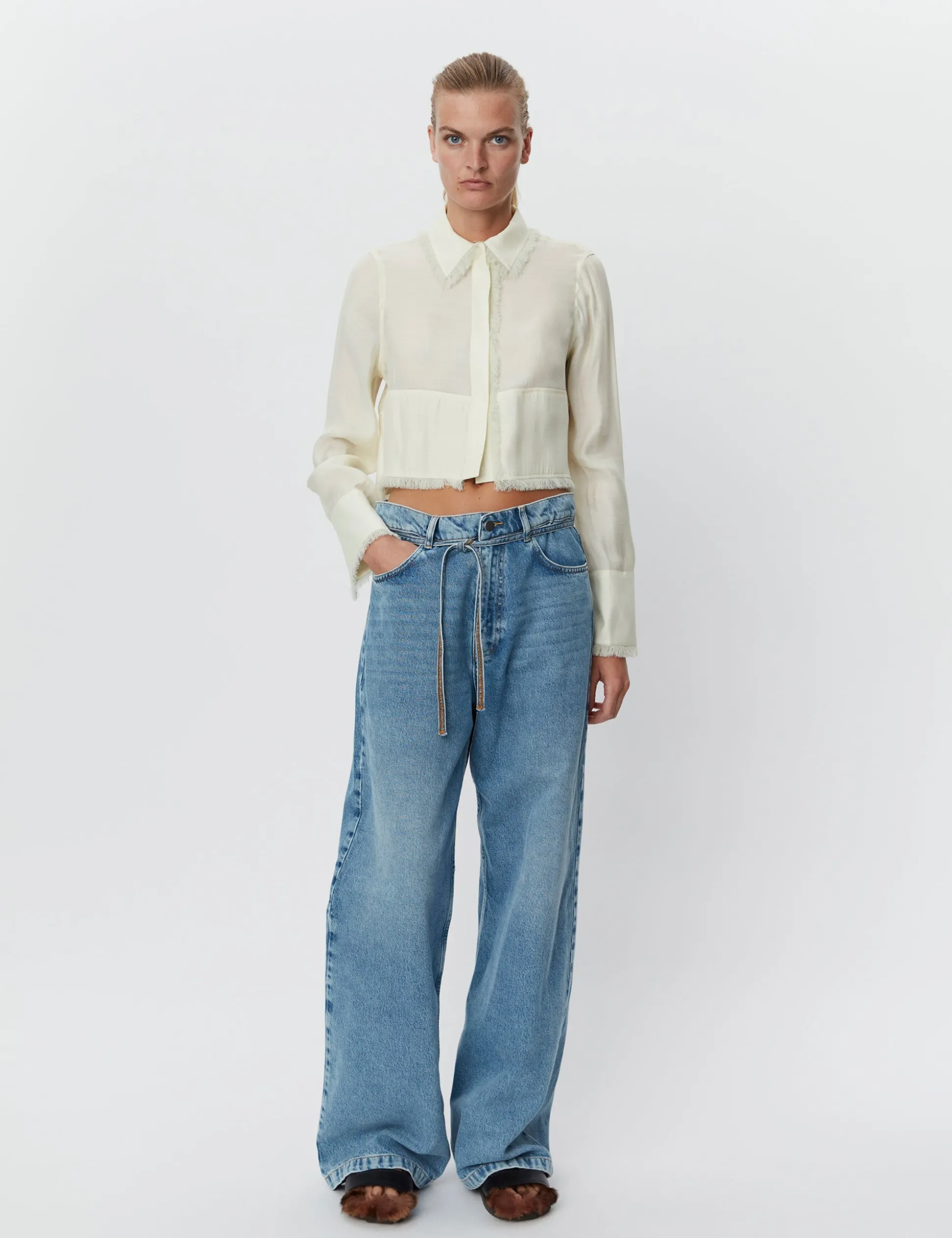 Shania - Sheer Fringes - LEMON ICING